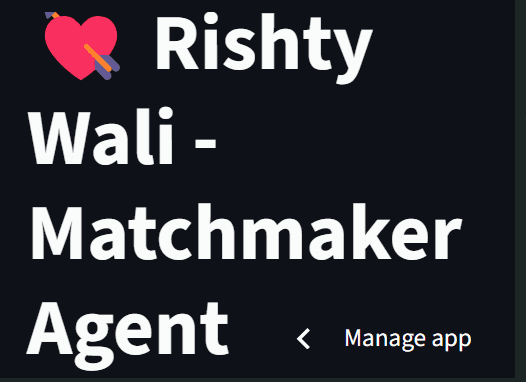Rishty Wali — Matchmaking AI Assistant - Rishty Wali is a specialized AI assistant designed to streamline the matchmaking process. It uses La...