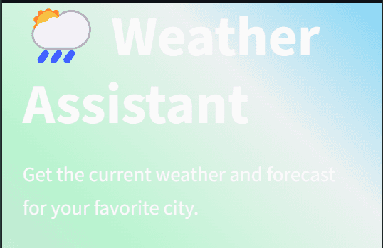Weather App - This project is an AI-powered weather application that uses the Agents SDK to fetch real-time weathe...